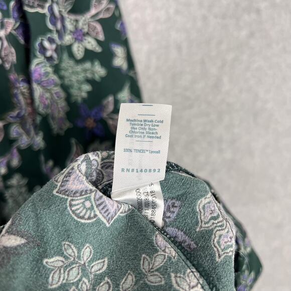 Marine Layer Forest Floral Ivy Smocked Midi Dress Size Small - Picture 14 of 14